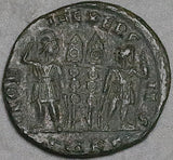 331 Constantine Great AE3 Roman Empire Soldiers Standards Cyzicus VF (25010103R)