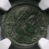 321 NGC Ch VF Constantine I Nummus AE3 Roman Empire VOT XX Siscia (25061102C)