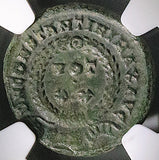 321 NGC Ch VF Constantine I Nummus AE3 Roman Empire VOT XX Siscia (25061102C)
