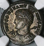 319 NGC Ch XF Constantine I Great Nummus AE3 Roman Empire Victories Altar Sisca Mint (25040501C)