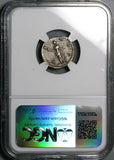 145 NGC Ch VF Faustina Jr Roman Empire Denarius Venus Dolphin Coin (25101204C)
