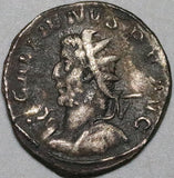 257 Gallienus Double Denarius Roman Empire VF Victory Germany Trophy (24121404R)