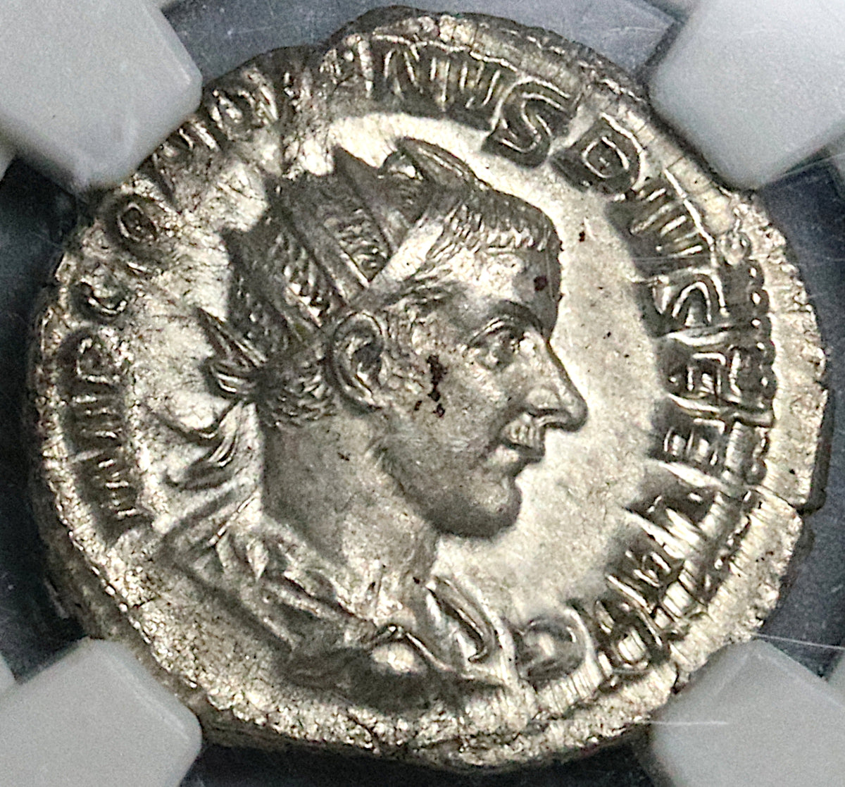 241 NGC Ch AU Gordian III Double Denarius Roman Empire Happy