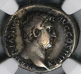 121 NGC VF Hadrian Roman Empire Denarius Germania Germany Travel Series (24083102D)