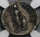 121 NGC VF Hadrian Roman Empire Denarius Germania Germany Travel Series (24083102D)