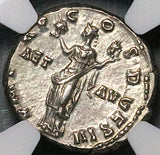 118 NGC Ch XF Hadrian Roman Empire Denarius Aeternitas COS DES III (23101401C)