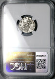 118 Hadrian NGC Ch XF Roman Empire Denarius Justitia Rare Portrait (25080902C)