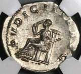 250 NGC AU Herennia Etruscilla Double Denarius Roman Empire Pudicitia (25042201D)