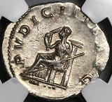 250 NGC AU Herennia Etruscilla Double Denarius Roman Empire Pudicitia (25042201D)