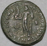 317 Licinius I AE3 Roman Empire Jupiter Mappa Scepter Cyzicus XF (25011903R)