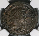 305 NGC XF Maximian Abdication Follis Roman Empire Providentia Trier Mint (25020101C)