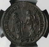 305 NGC XF Maximian Abdication Follis Roman Empire Providentia Trier Mint (25020101C)