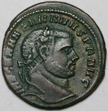 294 Maximian Follis Nummus Roman Empire Genius VF Alexandria ALE Mint Popvli Romani (25020702R)