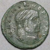 308 Maximinus II Follis Augustus Roman Empire Jupiter Thunderbolt Trier Mint XF (24121509R)