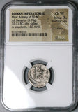 32 BC NGC Ch VF Marc Antony Denarius Legion XVIII Roman Imperatorial Galley Eagle (25042001D)