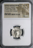 42 BC NGC Ch VF Octavian Roman Imperatorial Denarius Julius Caesar's Curule Chair (24082802C)