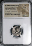 37 BC NGC XF Octavian Roman Imperatorial Denarius Priestly Implements (25051901D)