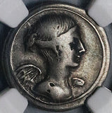 30 BC NGC F Octavian Roman Imperatorial Denarius Actium Naval Victory Neptune (25061301C)