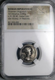 30 BC NGC F Octavian Roman Imperatorial Denarius Actium Naval Victory Neptune (25061301C)