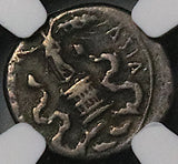 29 BC NGC Ch F Augustus Roman Empire Quinarius Recapture Asia Anthony Cleopatra (24071401D)