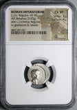 42 BC NGC Ch VF Regulus Roman Imperatorial Denarius Bestiari Gladiators Beasts Arena (24082803C)