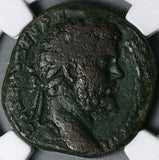 194 NGC VG Septimius Severus Sestertius Rare Hercules Bacchus Niger (23110801C)