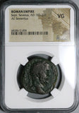 194 NGC VG Septimius Severus Sestertius Rare Hercules Bacchus Niger (23110801C)
