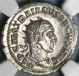 250 NGC AU Trajan Decius Double Denarius Roman Empire Uberitas Fertility Goddess (25031001C)