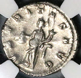 250 NGC AU Trajan Decius Double Denarius Roman Empire Uberitas Fertility Goddess (25031001C)