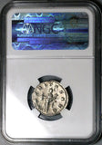 250 NGC AU Trajan Decius Double Denarius Roman Empire Uberitas Fertility Goddess (25031001C)