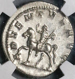 249 NGC AU Trajan Decius Double Denarius Roman Empire Emperor Horseback (23060401C)