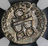 80 NGC Ch VF Titus Denarius Roman Curule Chair Coliseum Pompeii (25090701C)