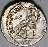 71 Titus Denarius Roman Empire Ch XF Caesar Ephesus Ceres Concordia Rare (24080701R)