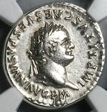 80 NCG VF Titus AR Denarius Roman Empire Throne Coliseum Pompeii Vesuvius (25051502D)
