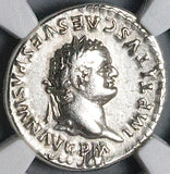 80 NCG VF Titus AR Denarius Roman Empire Throne Coliseum Pompeii Vesuvius (25051502D)