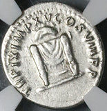 80 NCG VF Titus AR Denarius Roman Empire Throne Coliseum Pompeii Vesuvius (25051502D)