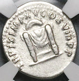 80 NCG VF Titus AR Denarius Roman Empire Throne Coliseum Pompeii Vesuvius (25051502D)