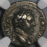 74 NGC VF Titus Denarius Roman Empire Caesar Rare Ephesus Mint Victory (24051701C)