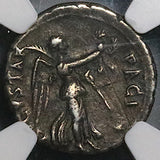 74 NGC VF Titus Denarius Roman Empire Caesar Rare Ephesus Mint Victory (24051701C)