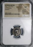 74 NGC VF Titus Denarius Roman Empire Caesar Rare Ephesus Mint Victory (24051701C)