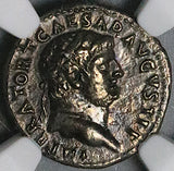 71 NGC XF Titus Denarius Roman Empire Caesar Rare Ephesus Mint Victory (24082003C)