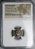 71 NGC XF Titus Denarius Roman Empire Caesar Rare Ephesus Mint Victory (24082003C)