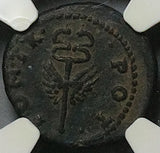 71 NGC VF Star Titus AE Semis Roman Empire Winged Caduceus Rome Mint (24122901C)