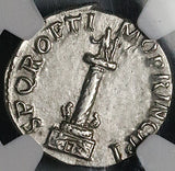 114 NGC Ch VF Trajan's Column Denarius Roman Empire Dacian War Military Monument (25070903C)