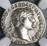 103 NGC Ch XF Trajan Denarius Roman Empire Dacian Captive Sword Shield (25080101C)