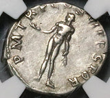 114 NGC XF Fine Style Trajan Denarius Roman Empire Genius SPQR (23060402C)