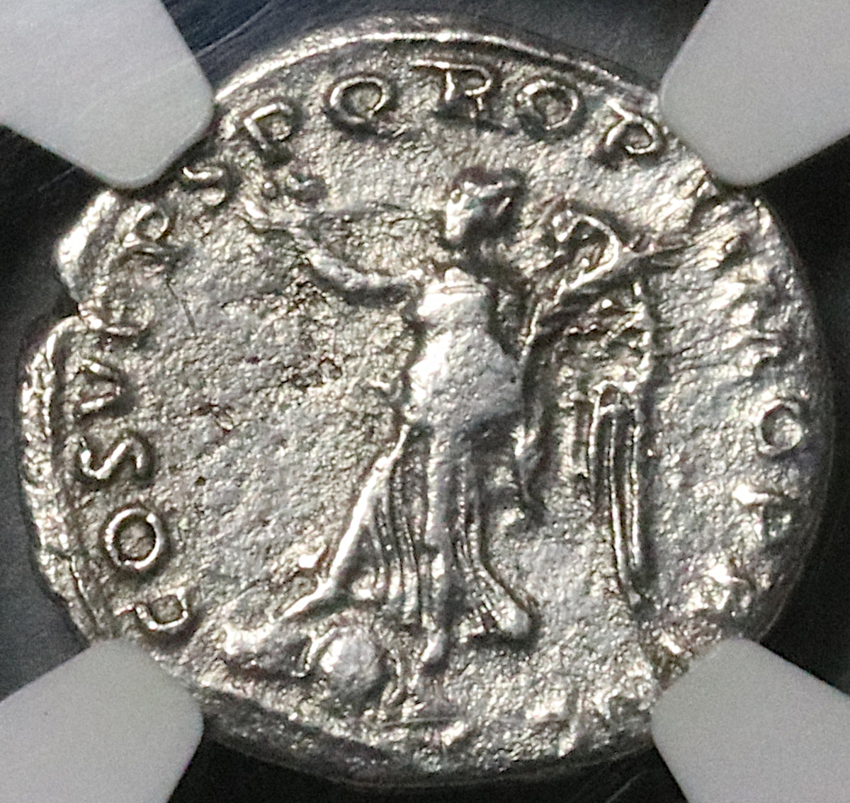 106 NGC Ch VF Trajan Roman Empire Denarius Victory Dacia Shields