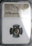 73 NGC AU Vespasian Denarius Roman Empire Emperor Seated Scepter (24051301C)