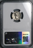 69 NGC Ch VF Star Vespasian Denarius Roman Empire Rare Ephesus Pax Bust (24120503C)