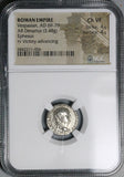 71 NGC Ch VF Vespasian Denarius Roman Empire Rare Ephesus Mint Victory (24080201C)
